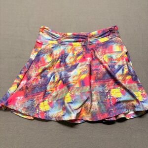 DONA JO abstract print Pickleball tennis golf multicolor athletic skirt shorts